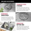 24&rdquo; Workstation Undermount Single Bowl 16 Gauge Stainless Steel Laundry Utility Kitchen Sink with WorkFlow&trade; Ledge and Accessories